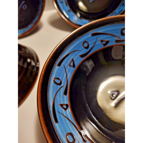 Ceramic Rice Bowl Set Japan 6" Raised Pattern (set of 4) - Picture 14 of 16